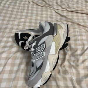 New Balance Gray and Cream Athletic Shoes